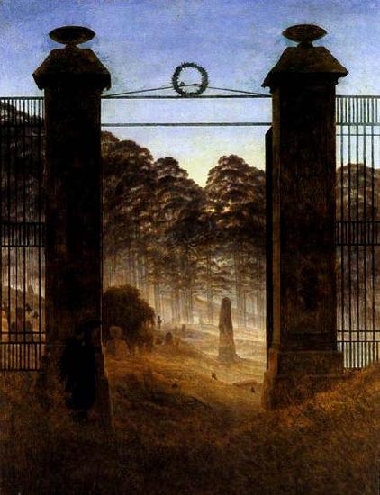 Caspar David Friedrich The Cemetery Entrance France oil painting art